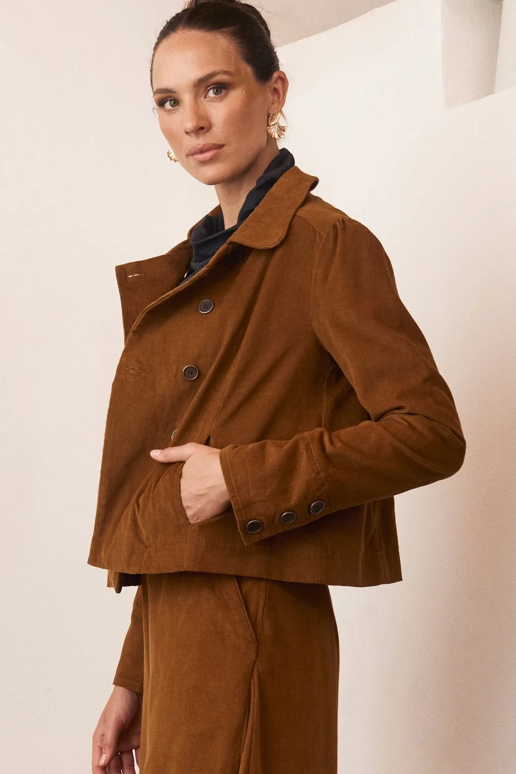 Stevie Jacket Corduroy - Caramel