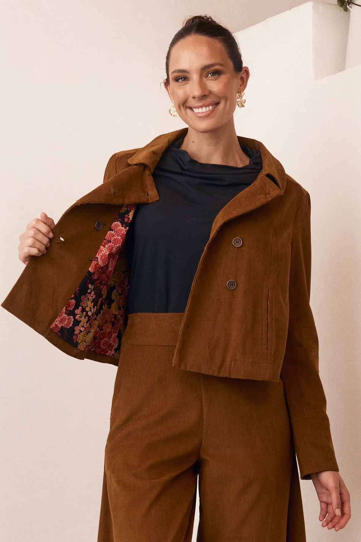 Stevie Jacket Corduroy - Caramel