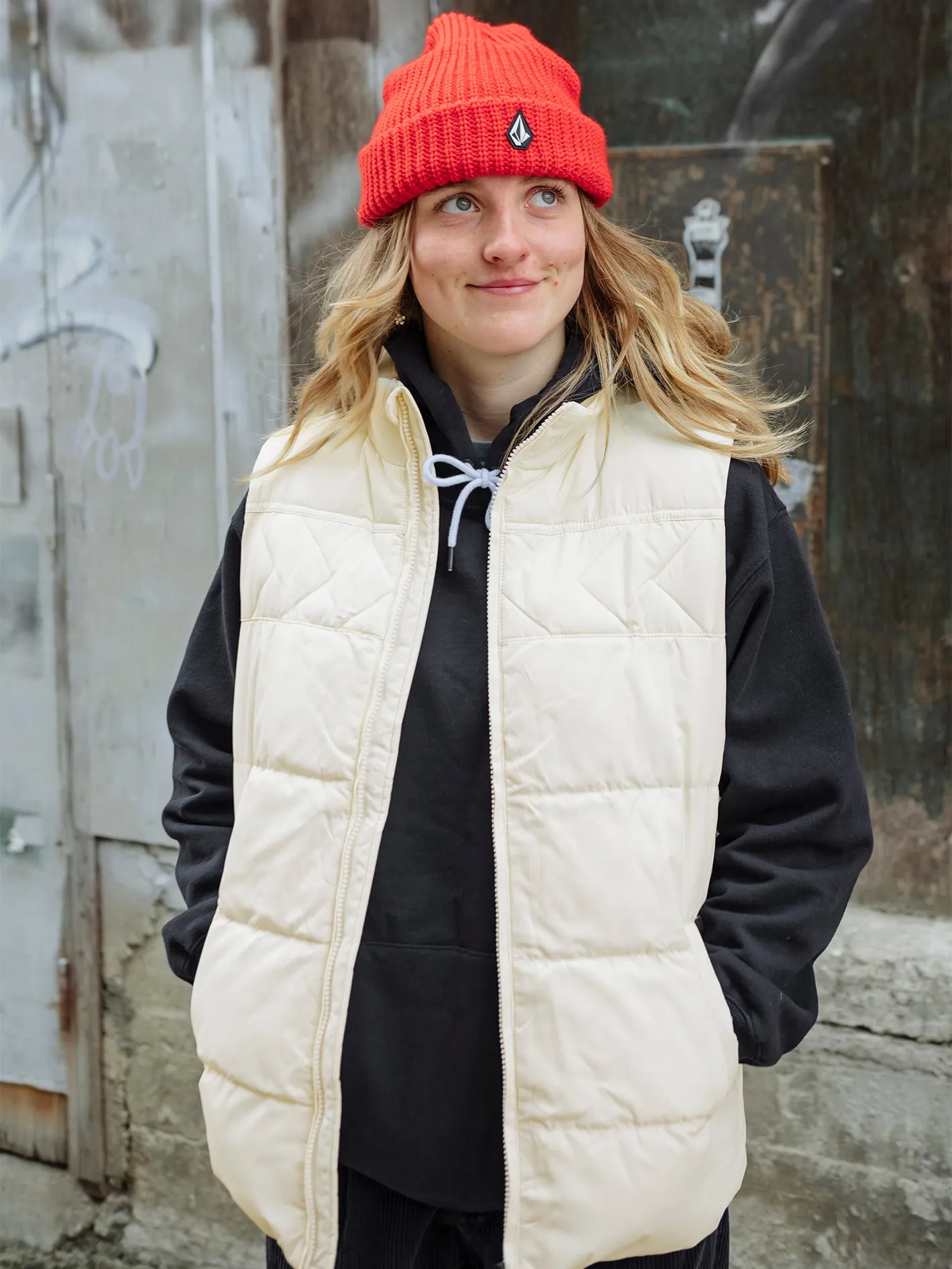 Stone Castine Puff Vest - MOONBEAM