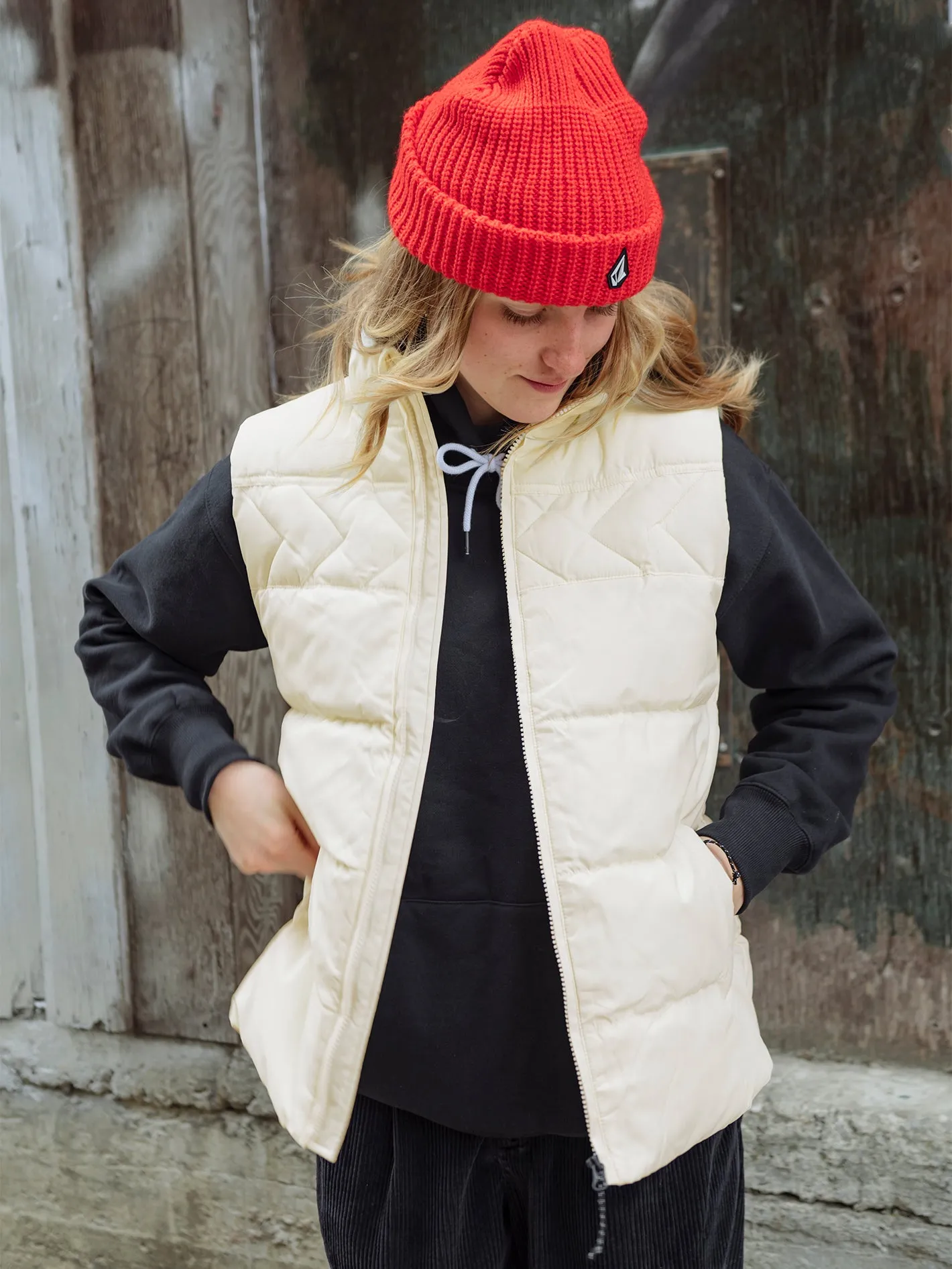 Stone Castine Puff Vest - MOONBEAM