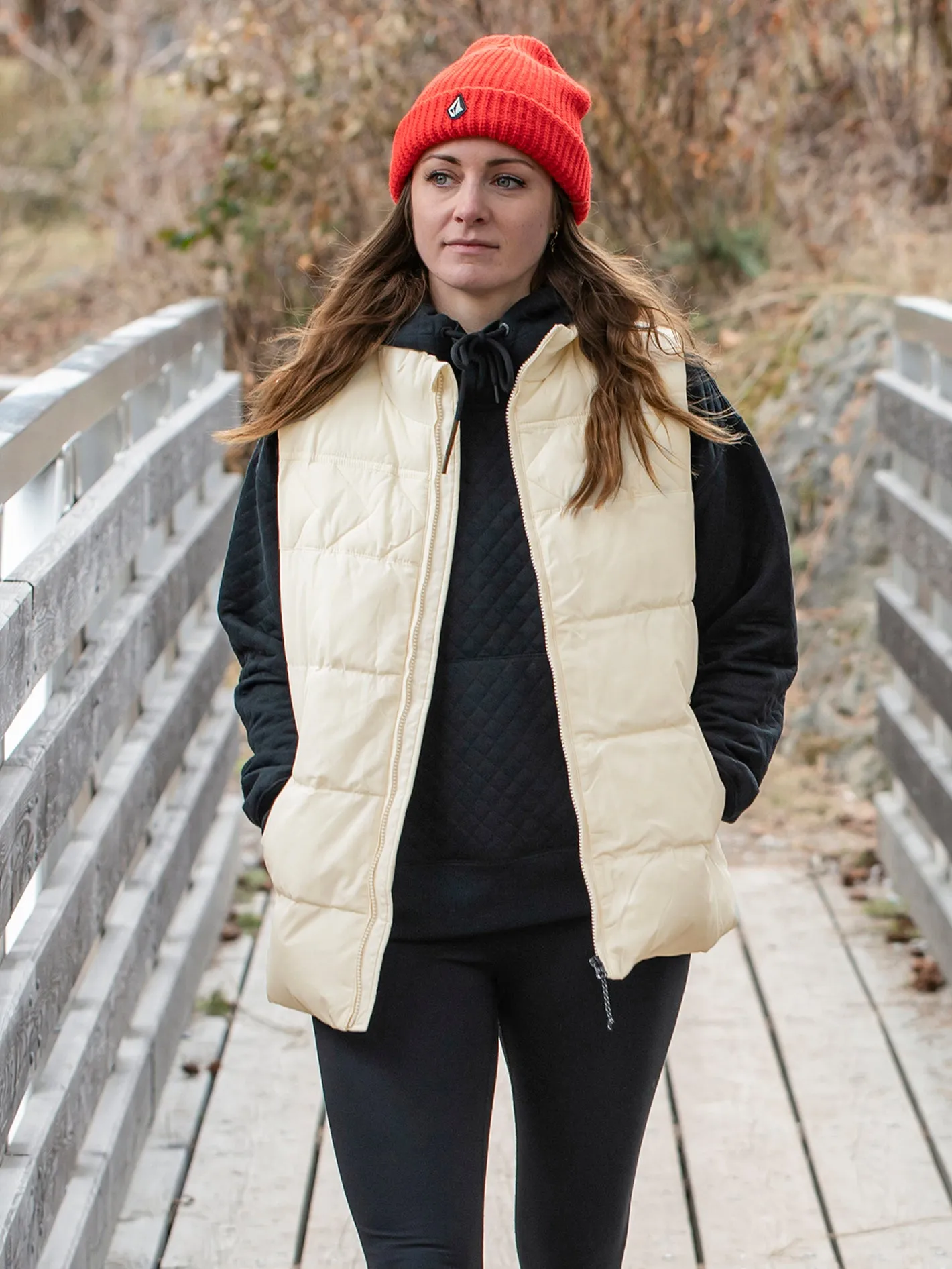 Stone Castine Puff Vest - MOONBEAM