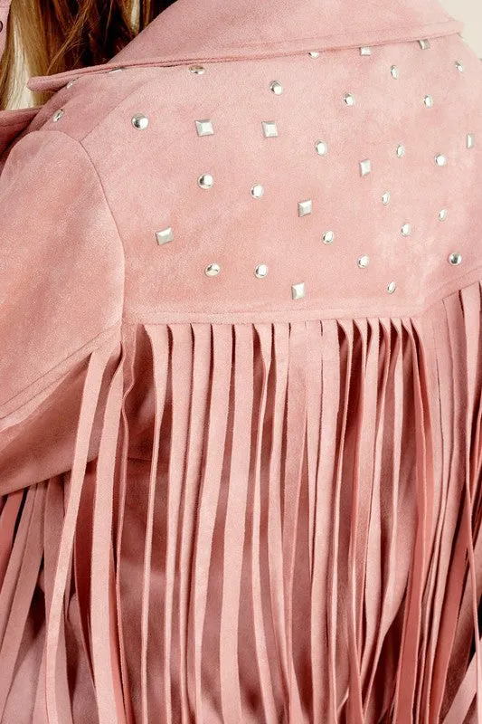 STUDDED FRINGE WESTERN JACKET
