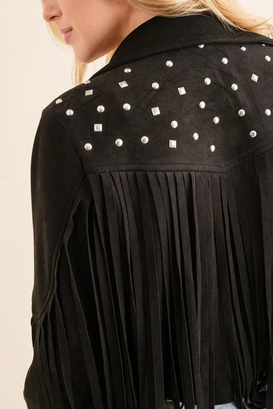 STUDDED FRINGE WESTERN JACKET