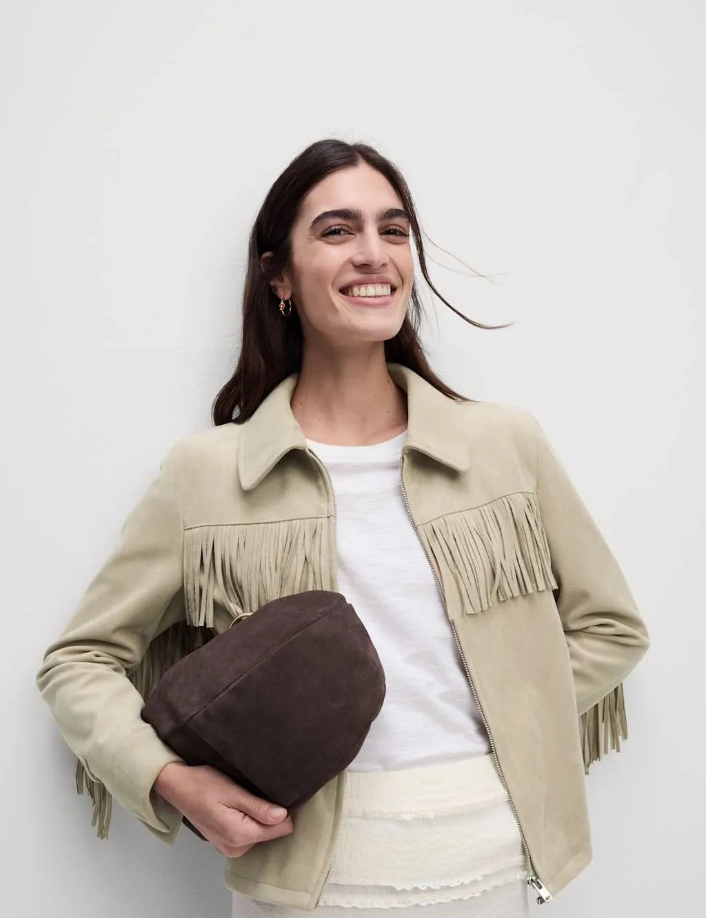 Suedette Fringed Jacket