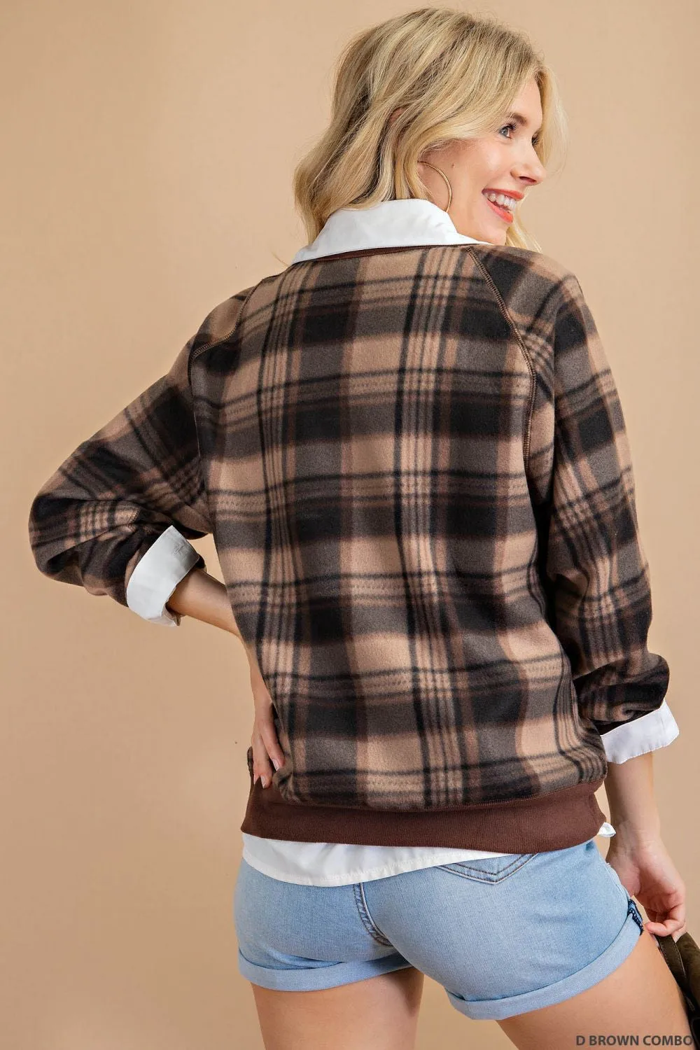 Take Notes Plaid College Sweatshirt