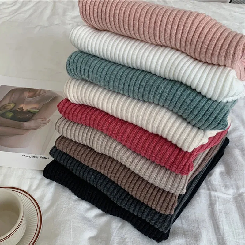 Thick Ribbed Turtleneck Sweater