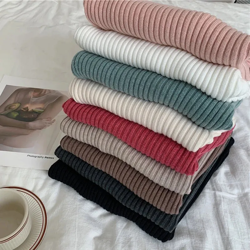 Thick Ribbed Turtleneck Sweater