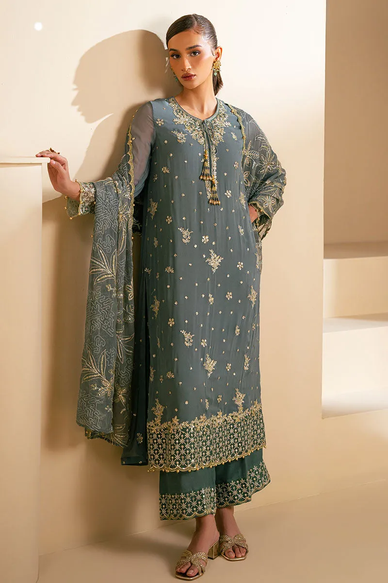 TRIBAL MOSS-3PC (SHIRT,TROUSER & DUPATTA)