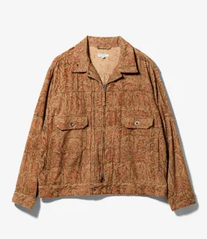 Trucker Jacket - Floral Printed Corduroy
