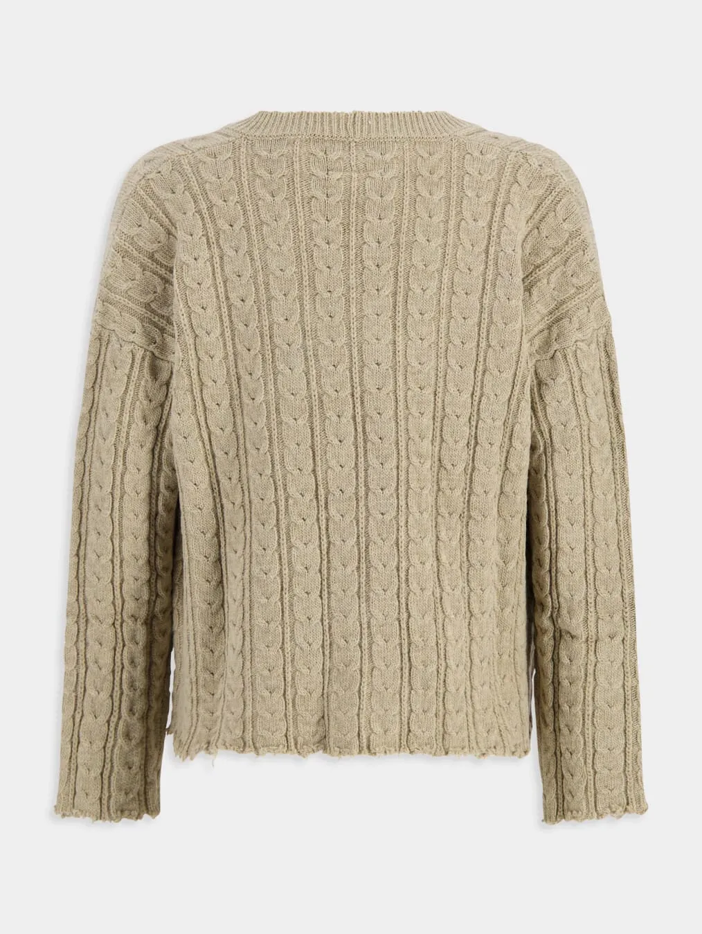 V-Neck Cabel-Knit Cardigan