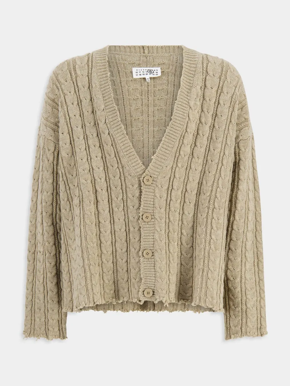 V-Neck Cabel-Knit Cardigan