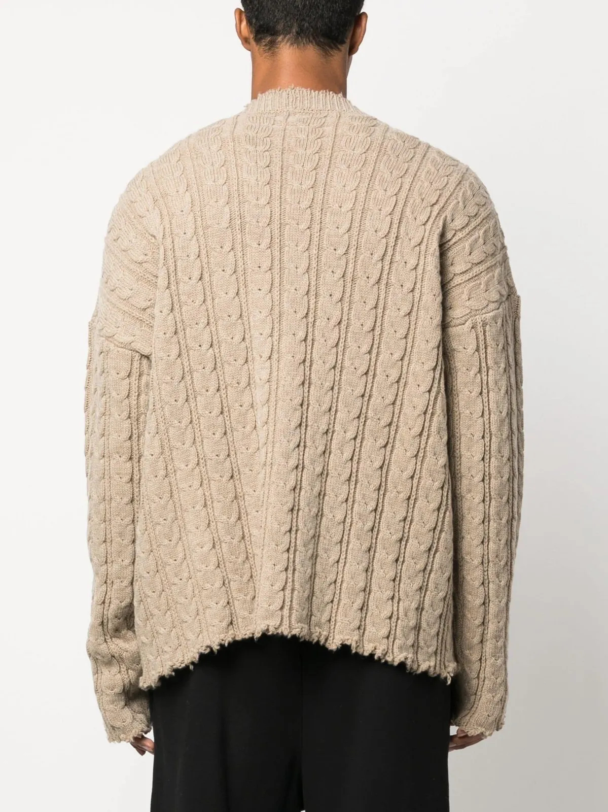 V-Neck Cabel-Knit Cardigan