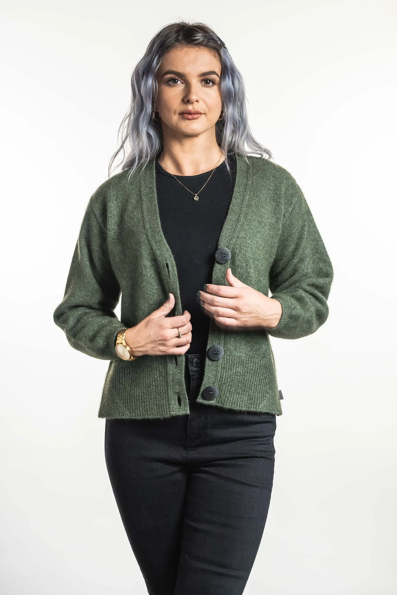 V NECK CARDIGAN