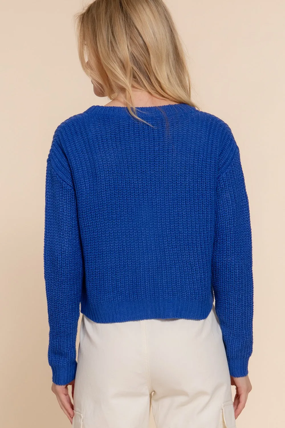 V-neck Sweater Cardigan