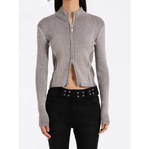 Versatile Y2K Corduroy Cardigan with Unique Ribbed Texture