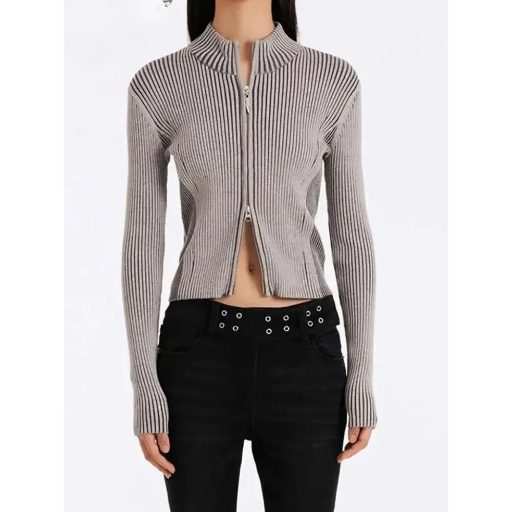 Versatile Y2K Corduroy Cardigan with Unique Ribbed Texture