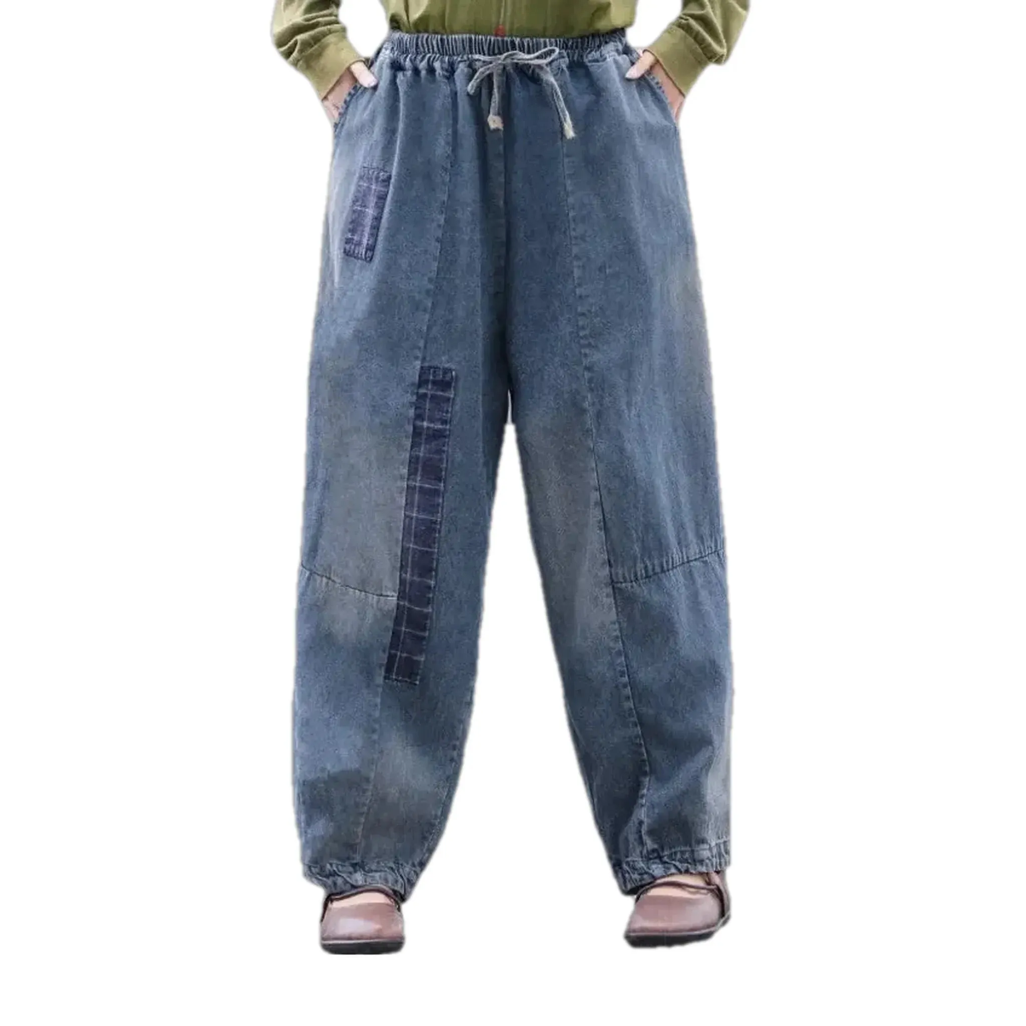Vintage mid-waist slouchy women's jeans joggers