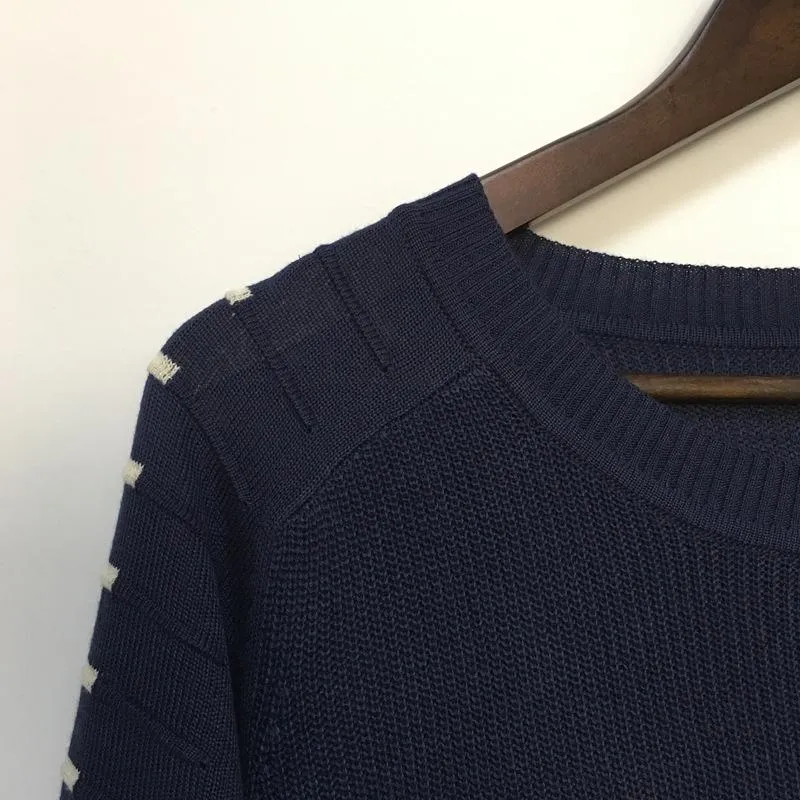 West Louis™ Round Neck Patchwork Quality Knitted Pullover