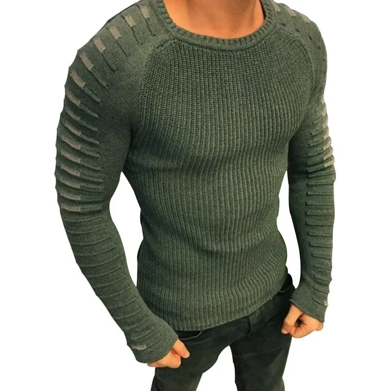 West Louis™ Round Neck Patchwork Quality Knitted Pullover