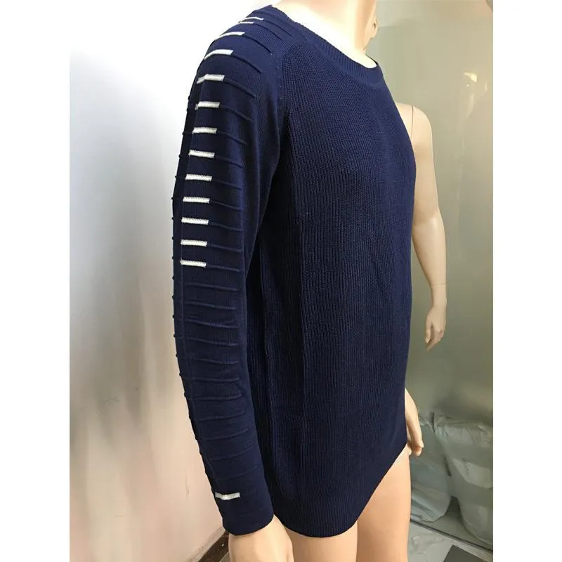 West Louis™ Round Neck Patchwork Quality Knitted Pullover