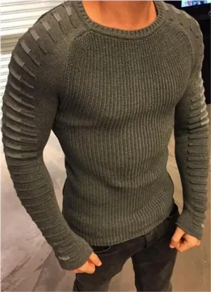 West Louis™ Round Neck Patchwork Quality Knitted Pullover
