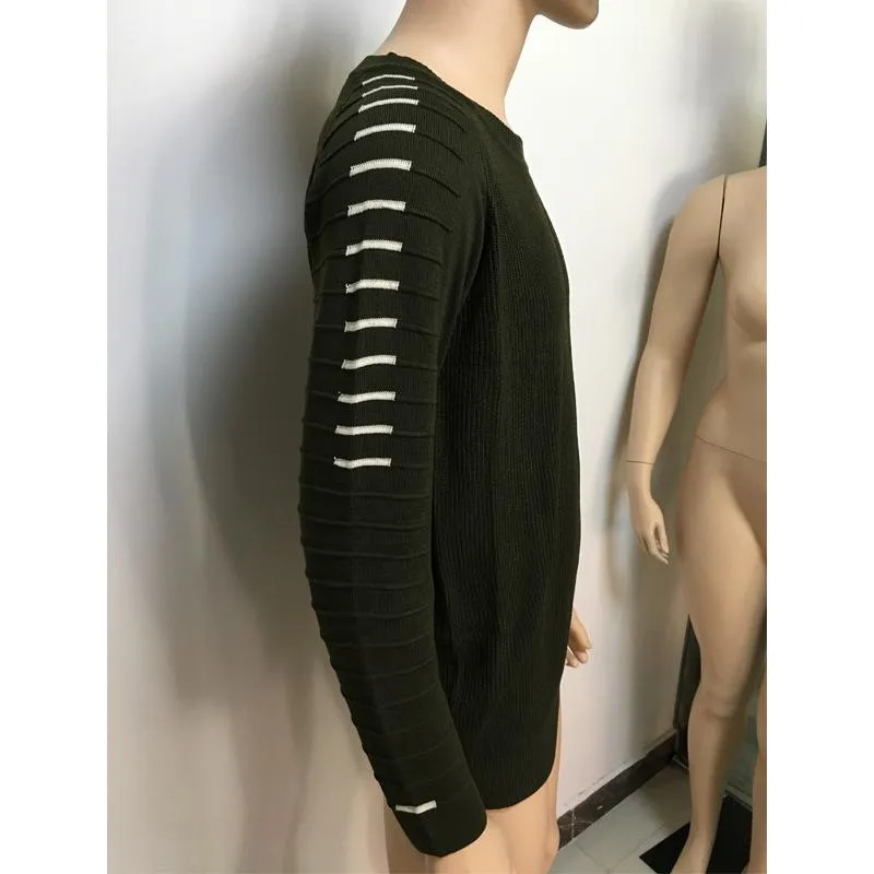 West Louis™ Round Neck Patchwork Quality Knitted Pullover
