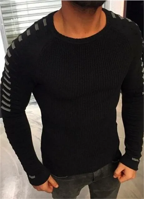 West Louis™ Round Neck Patchwork Quality Knitted Pullover