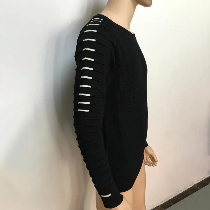 West Louis™ Round Neck Patchwork Quality Knitted Pullover