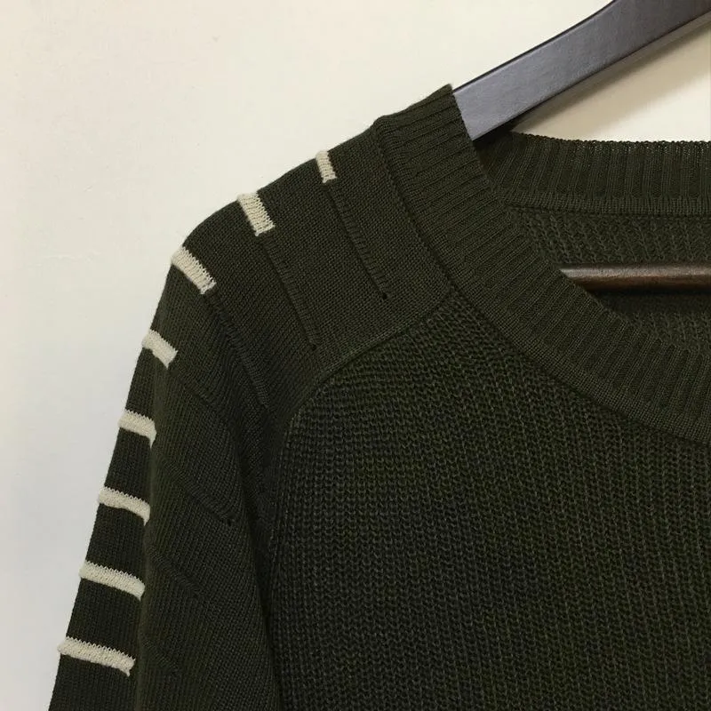 West Louis™ Round Neck Patchwork Quality Knitted Pullover