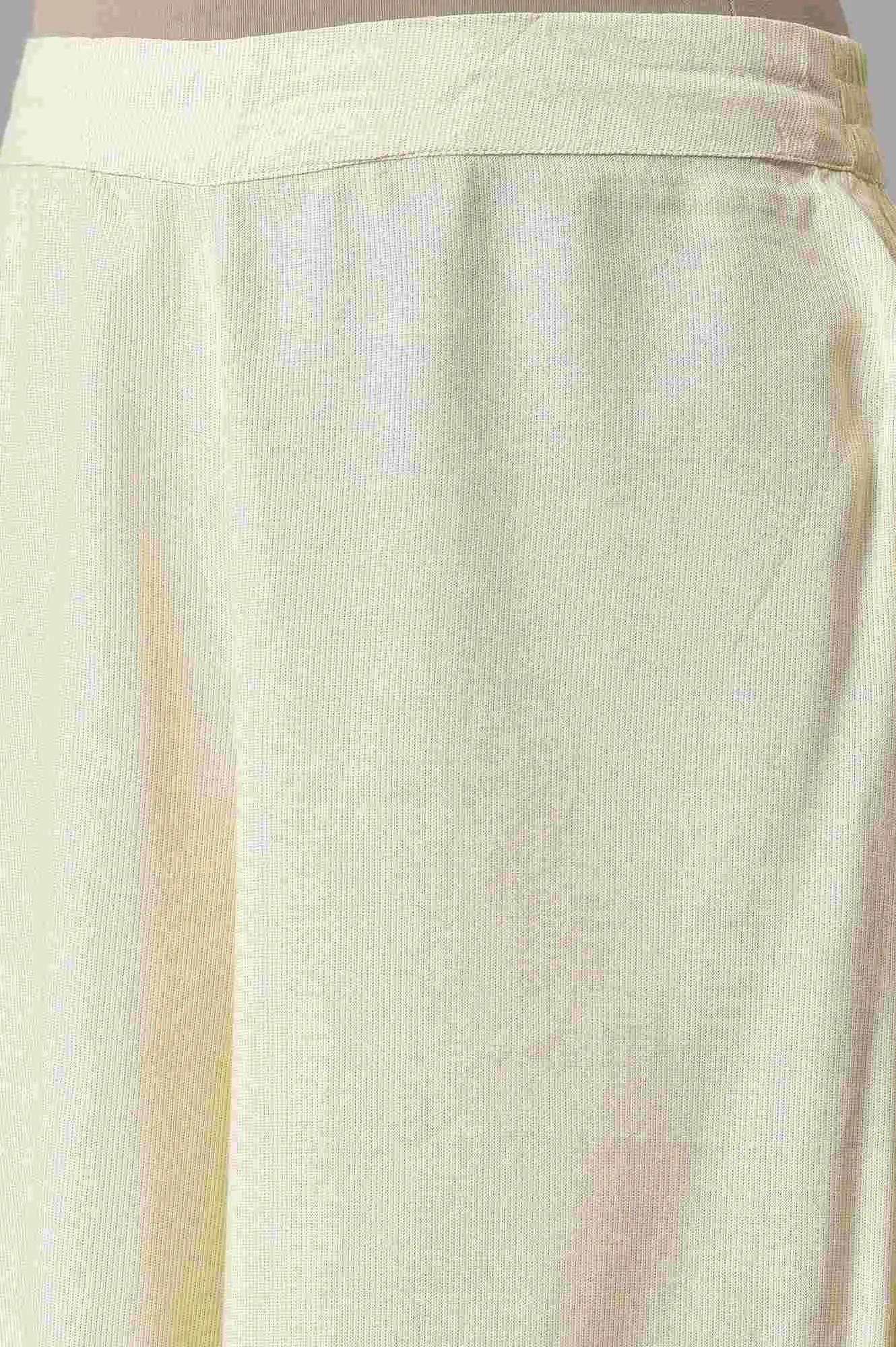 White Ankle Length Flared Culottes