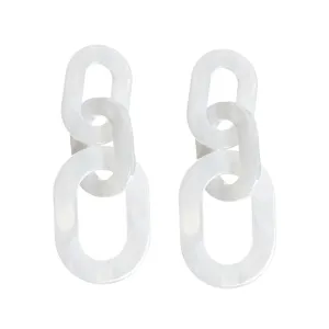 White Plastic Earring