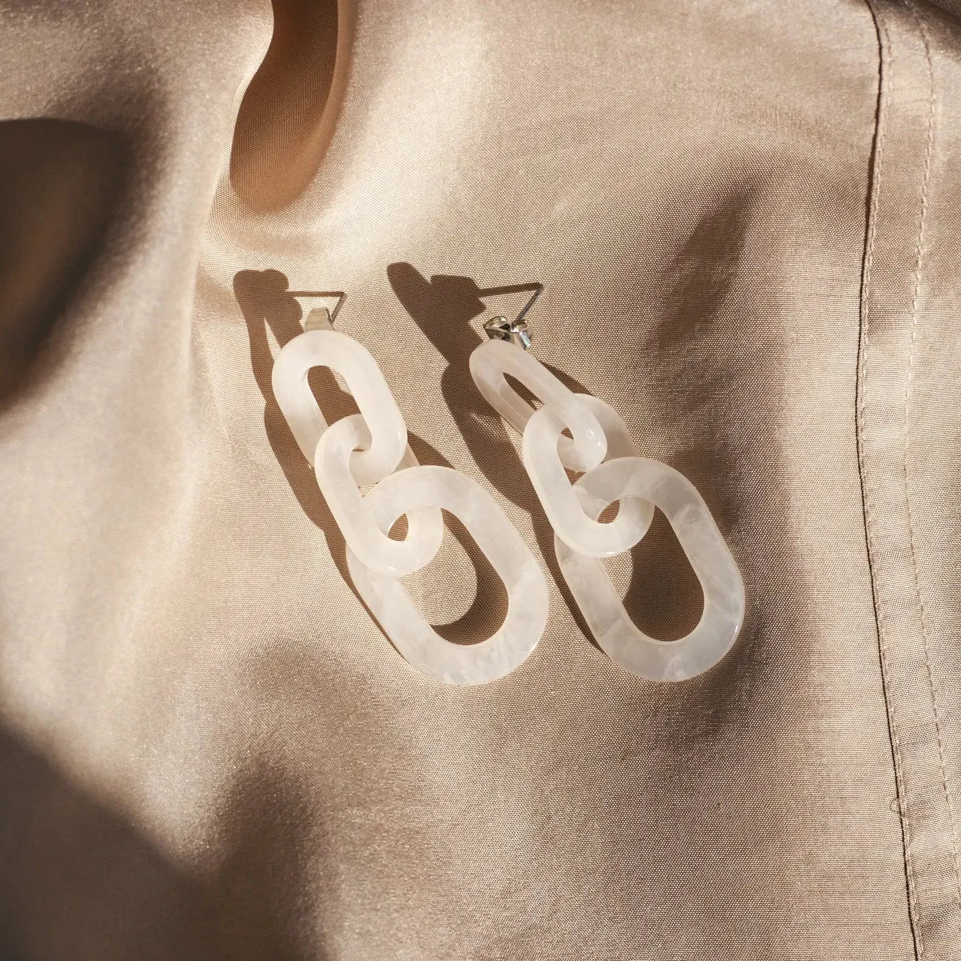 White Plastic Earring