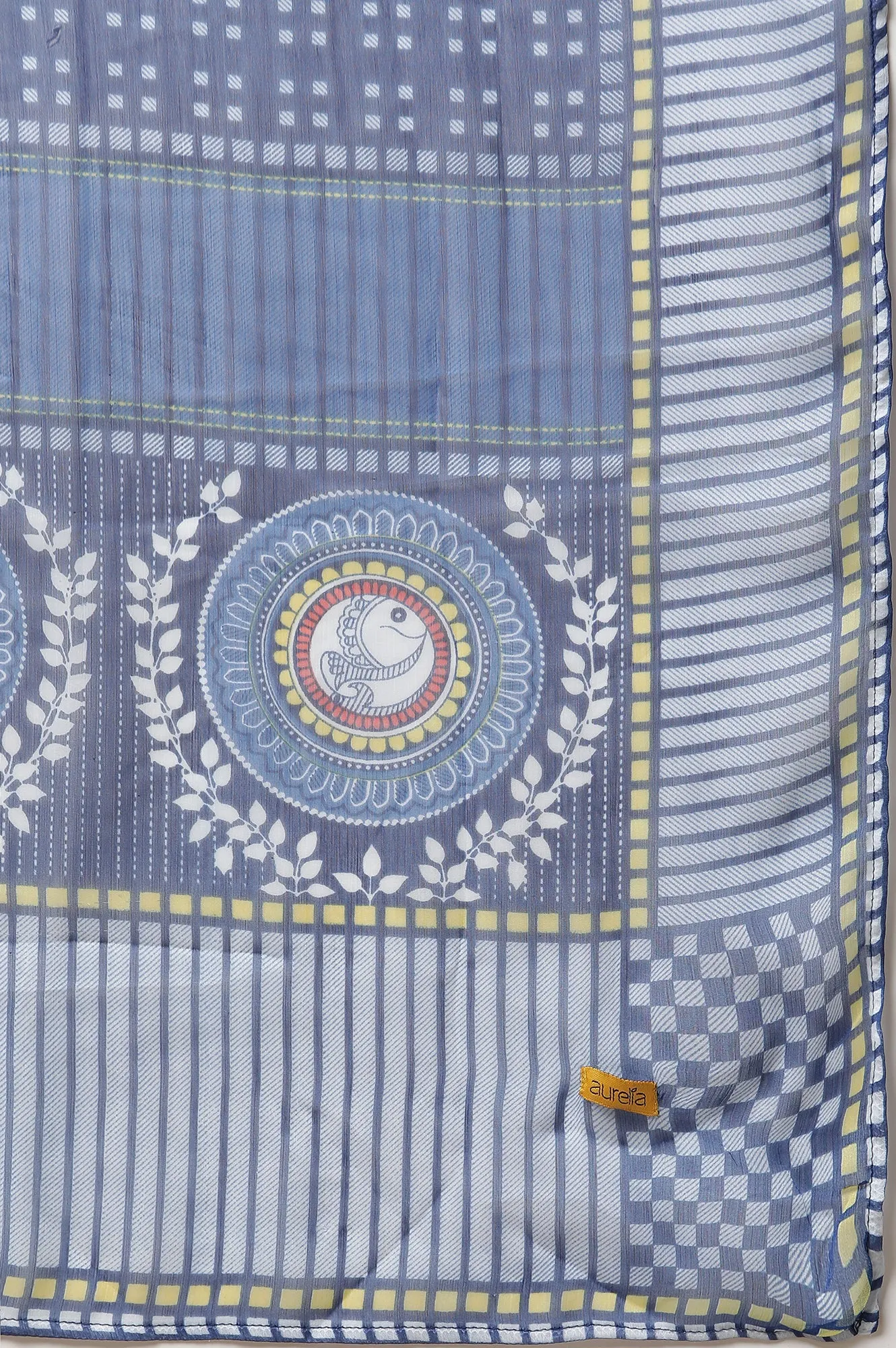 White Printed Kurta, Culottes & Dupatta Set
