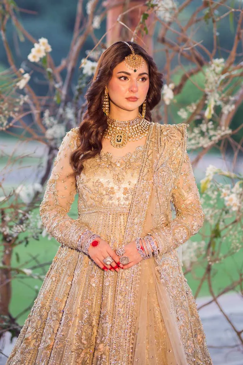 White Silver Lehenga Gown Pakistani Wedding Dresses
