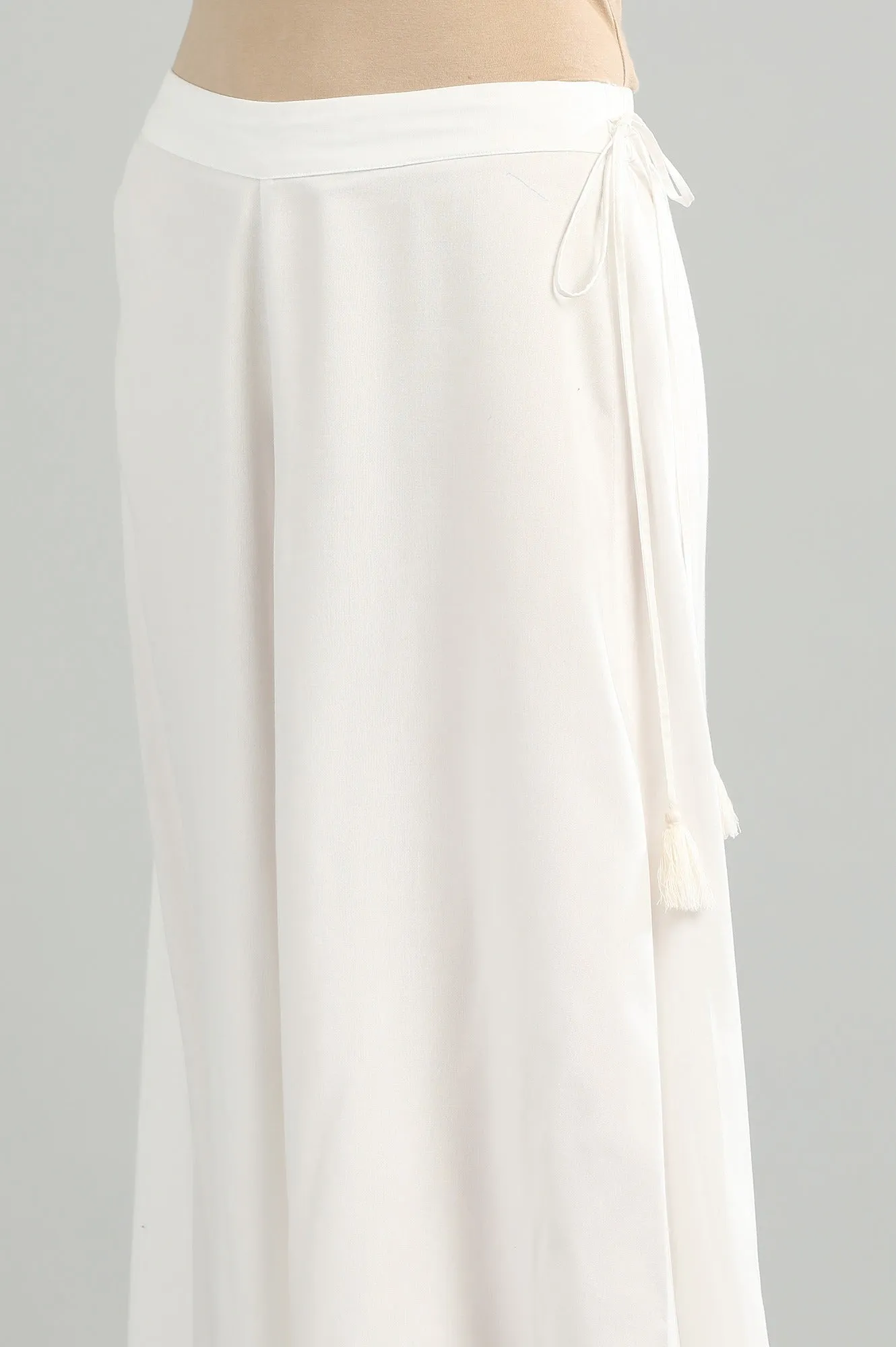 White Solid Culottes