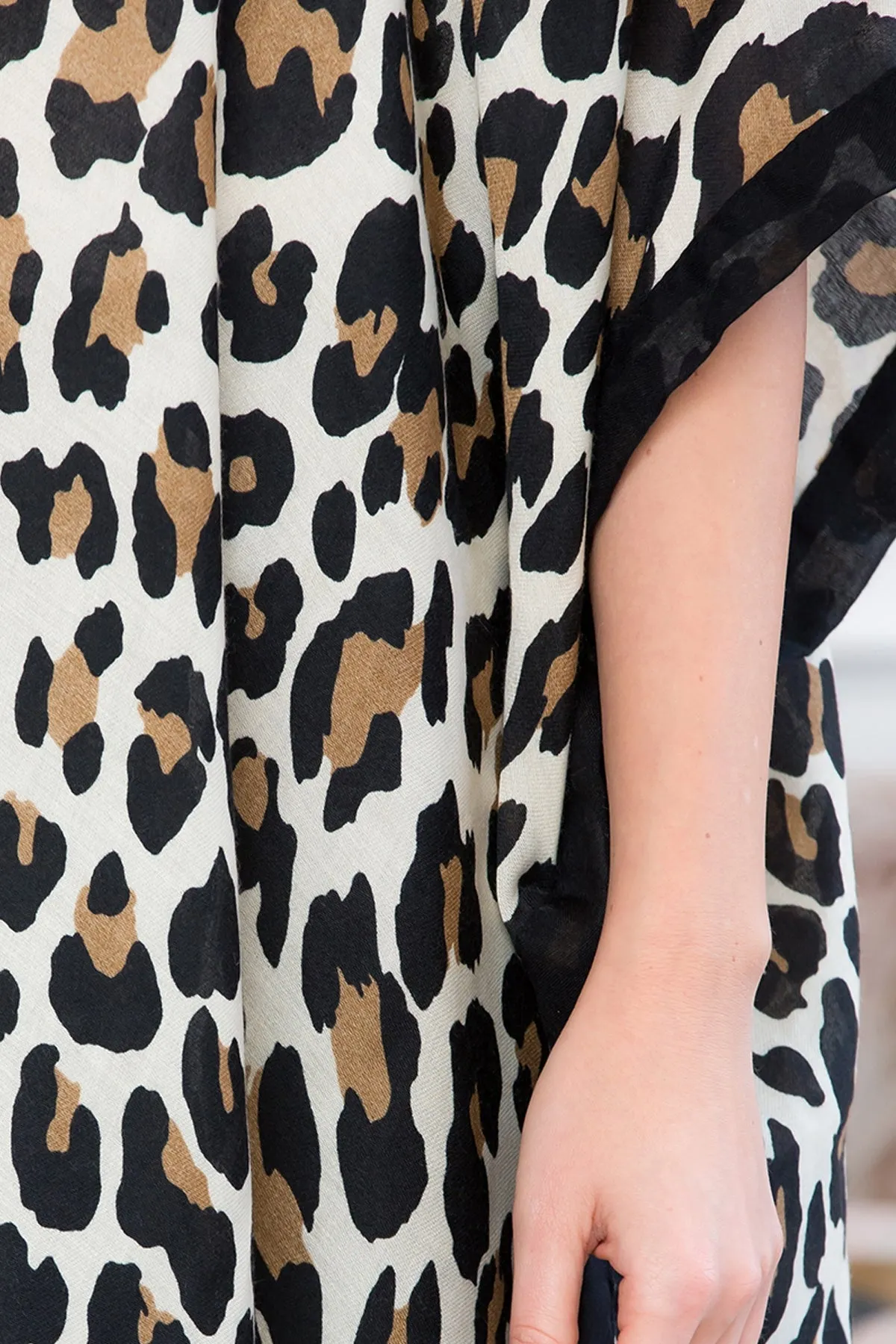 Wild Grace Leopard Open-Front Kimono