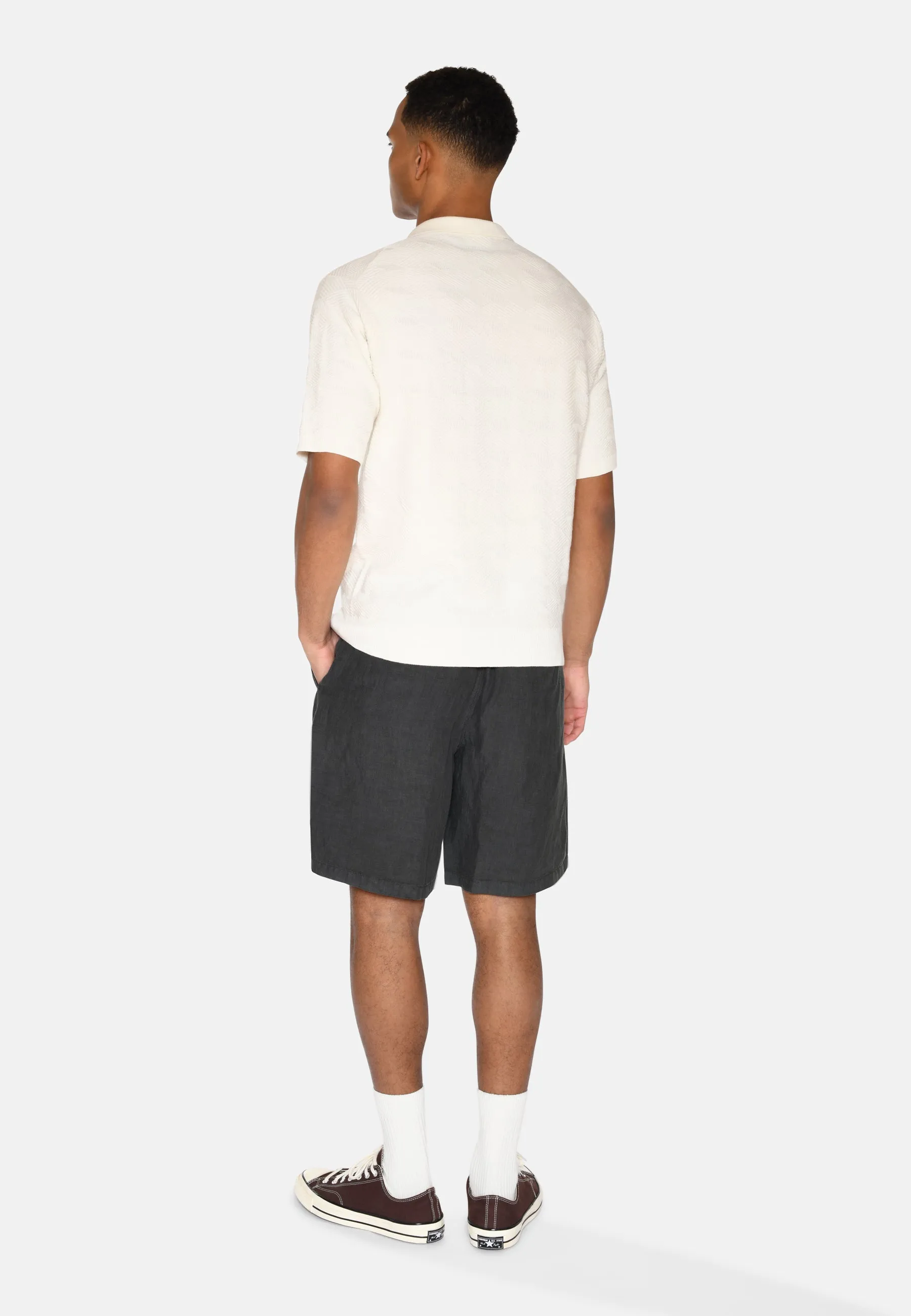 Wyatt knit polo 4121 - Coco Milk