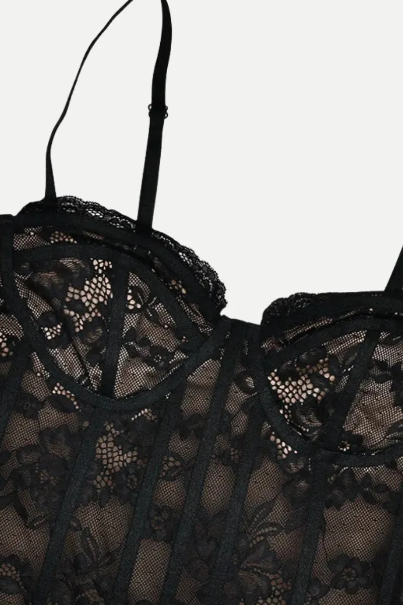 Y2K Bolero Lace Corset Mini Dress