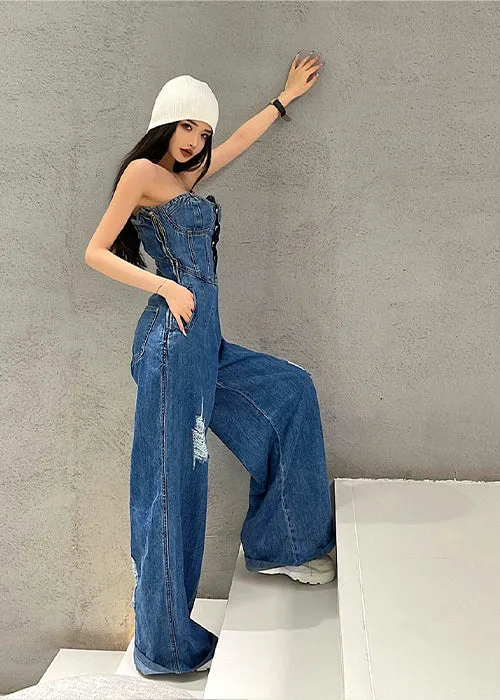 Y2K Denim Jumpsuit