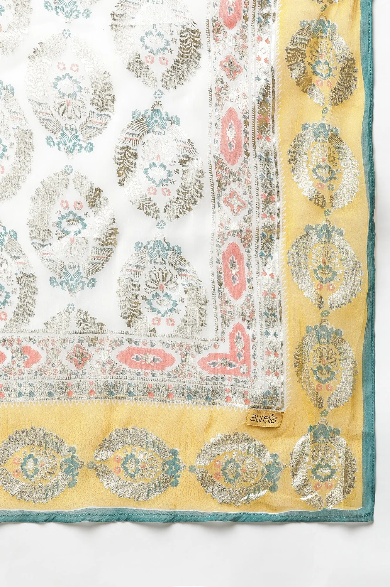 Yellow Festive kurta, Culottes & Dupatta Set
