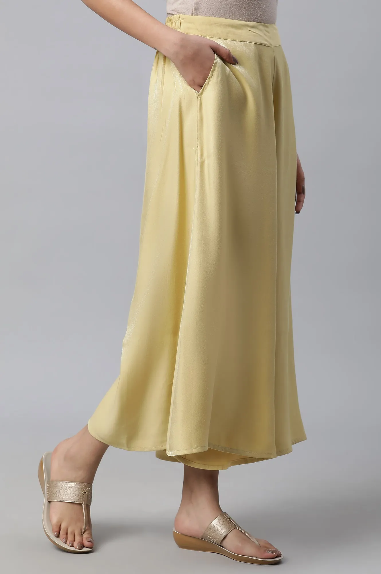 Yellow Flared Culottes