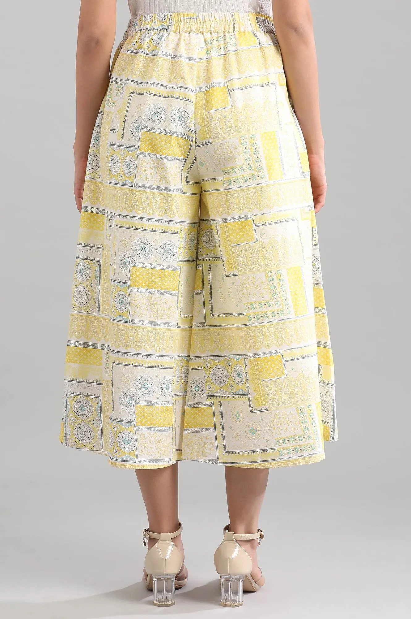 Yellow Printed Culottes