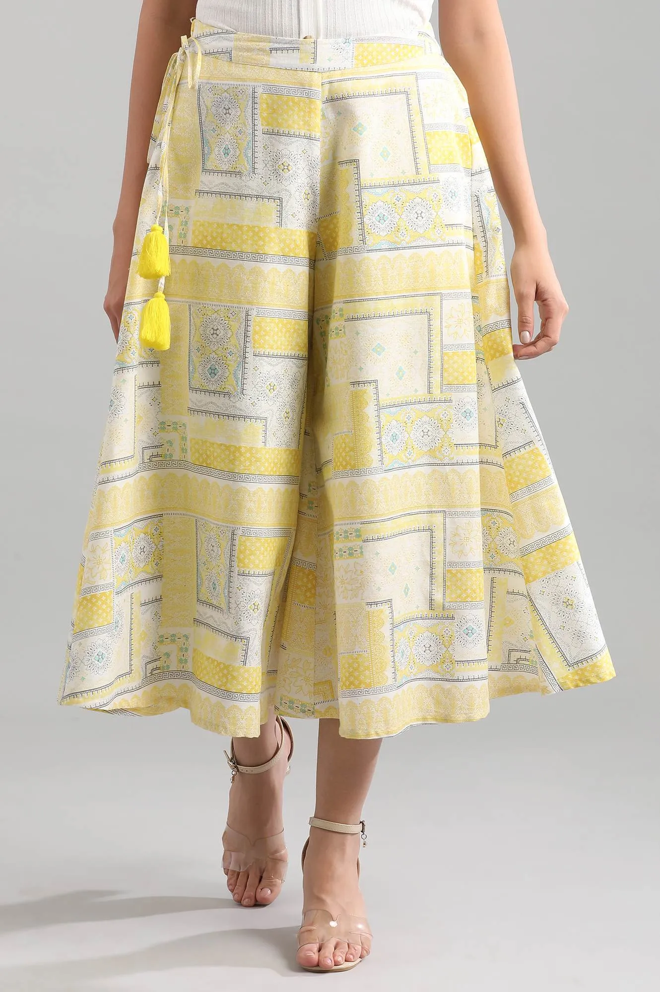 Yellow Printed Culottes