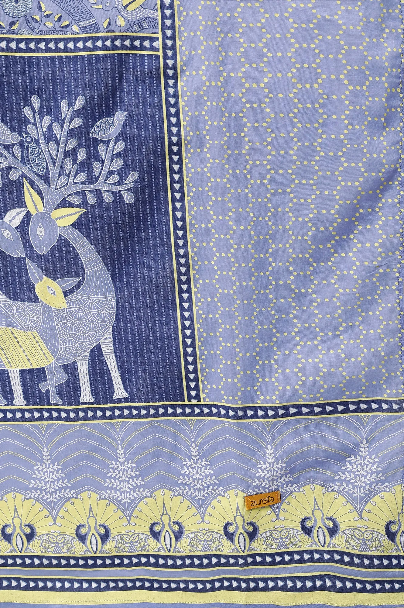 Yellow Printed Kurta, Culottes & Dupatta Set