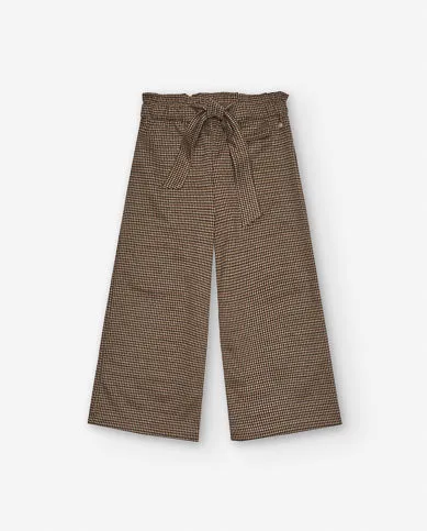 Zippy Dogtooth Print Culottes