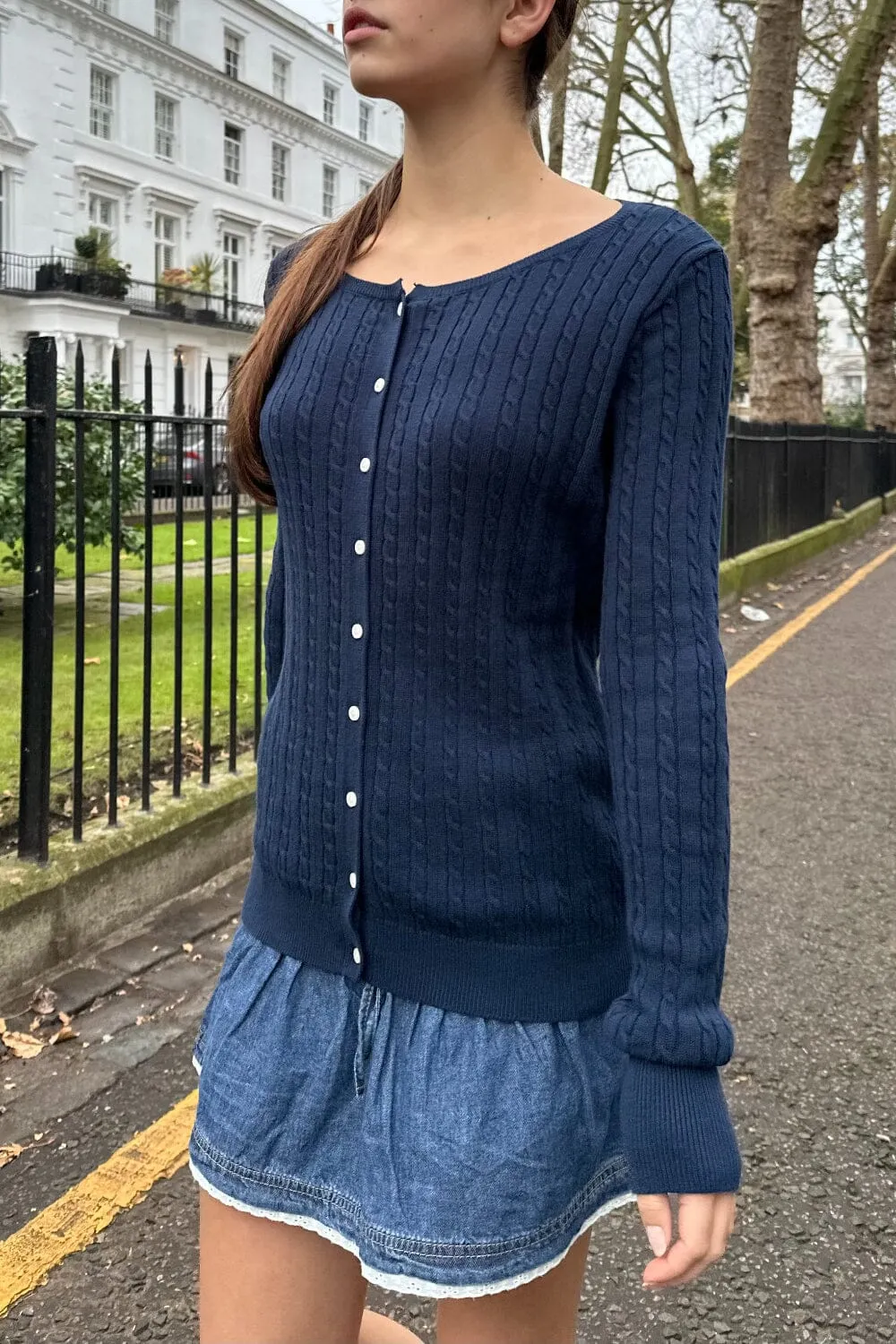 Zoe Cable Knit Cardigan